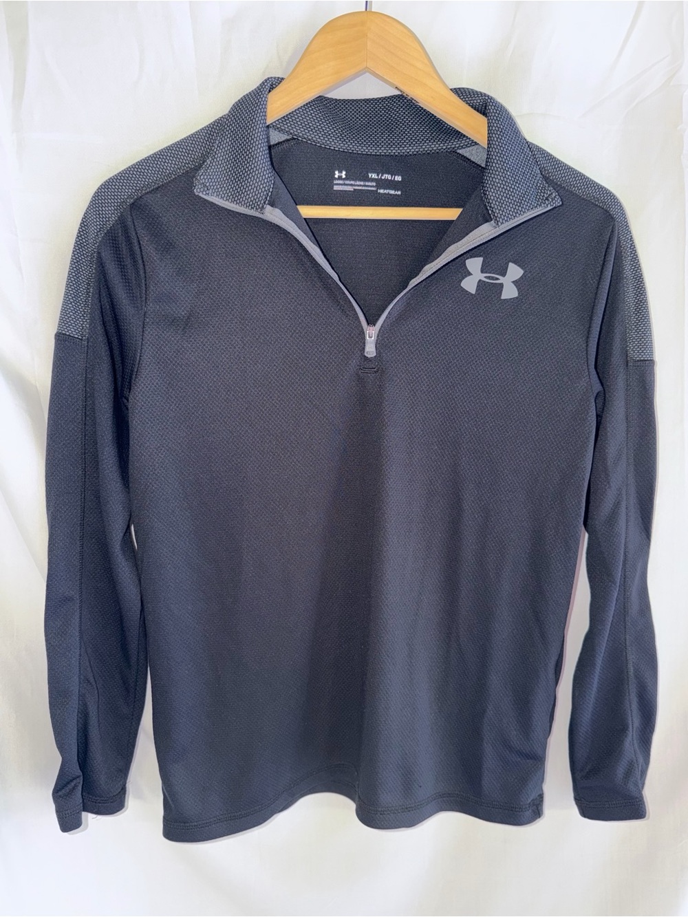 Under Armour Kids' Dark Gray 1/4 Zip Performance Pullover